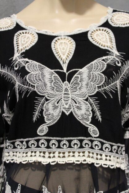 Butterfly Tulle Emb Midriff Frill Top - Image 13