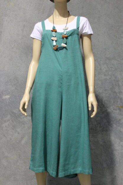 Linen Mix Wide Leg  Jumpsuit BLACK BACK SOON! - Image 24