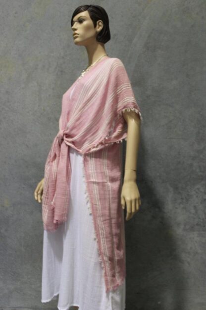 Stripe Veil Tie Up Beach Throw - Image 13