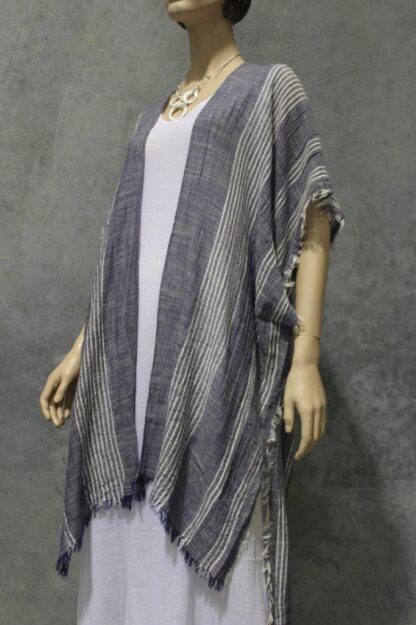 Stripe Veil Tie Up Beach Throw - Image 11