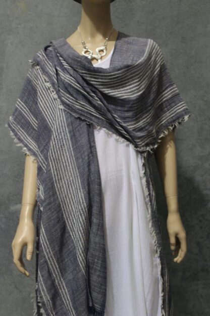Stripe Veil Tie Up Beach Throw - Image 10