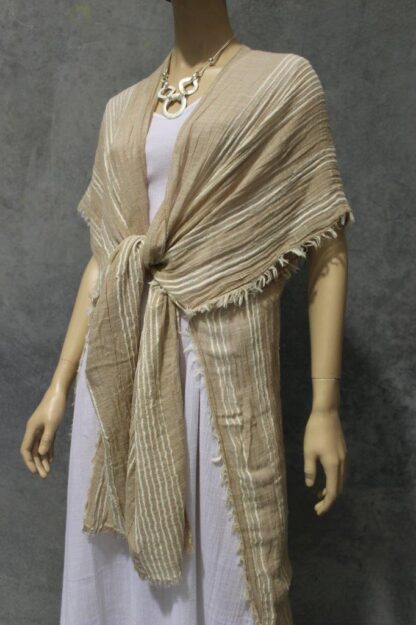 Stripe Veil Tie Up Beach Throw - Image 8