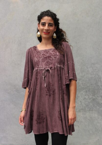 Acid Wash Angel Sleeve Dress - Image 6