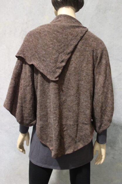 Wool look 4 Button Cowl Poncho Top - Image 11