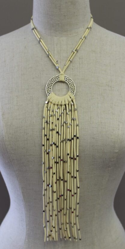 Comet Suede Tassel Necklace - Image 6