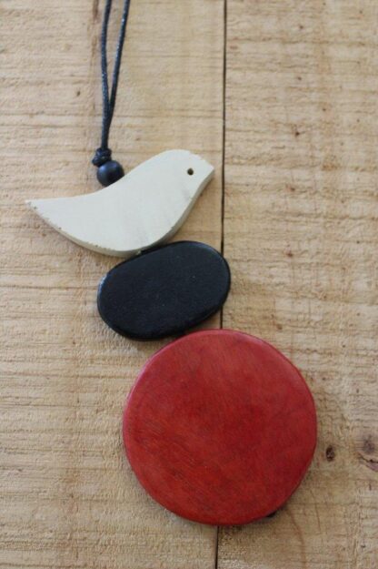 Bird Disc Pendant Necklace - Image 2