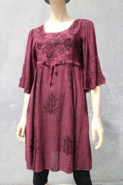 Acid Wash Angel Sleeve Dress - Image 20
