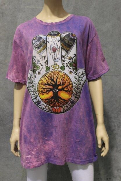 Mens/Unisex Hamzah Print Stonewash Cotton Tee