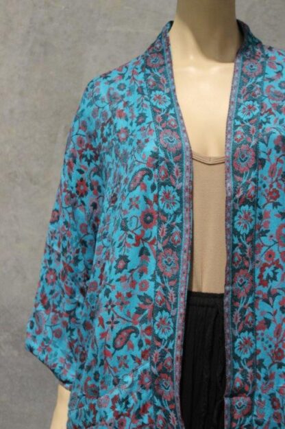 Jamawar Boho Kimono w Sari Lining (MEZ) - Image 9