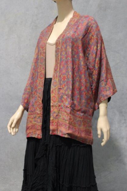 Jamawar Boho Kimono w Sari Lining (MEZ) - Image 13