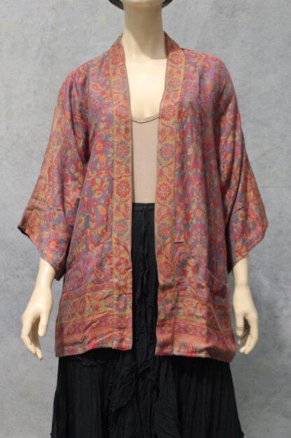Jamawar Boho Kimono w Sari Lining (MEZ) - Image 11