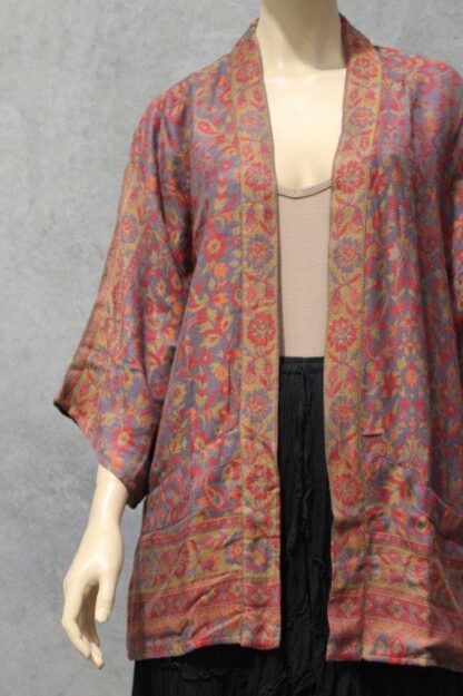 Jamawar Boho Kimono w Sari Lining (MEZ) - Image 10