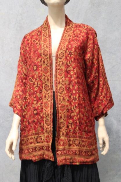 Jamawar Boho Kimono w Sari Lining (MEZ) - Image 7