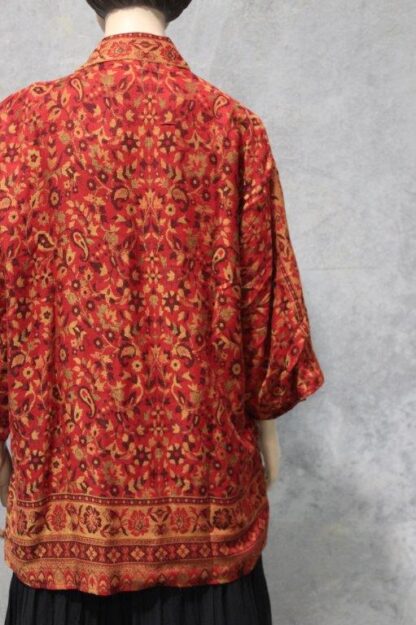 Jamawar Boho Kimono w Sari Lining (MEZ) - Image 5