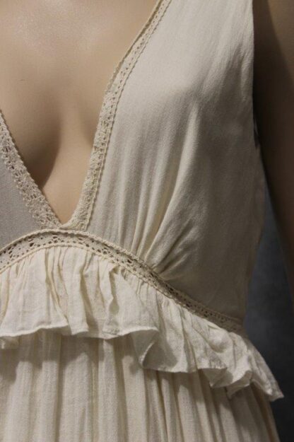 Plunge Neck Tiered Calico Ruffle Maxi - Image 6