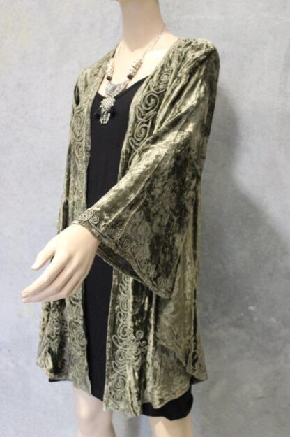 Velvet Braidwork Kimono Jacket NEW GOLD AND INDIGO! - Image 14