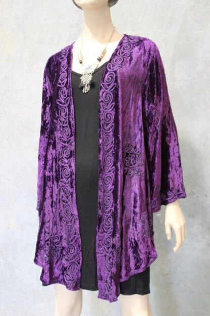 Velvet Braidwork Kimono Jacket NEW GOLD AND INDIGO! - Image 8