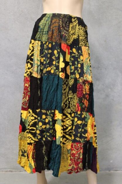 Overdyed Rayon Patch Skirt - Image 10