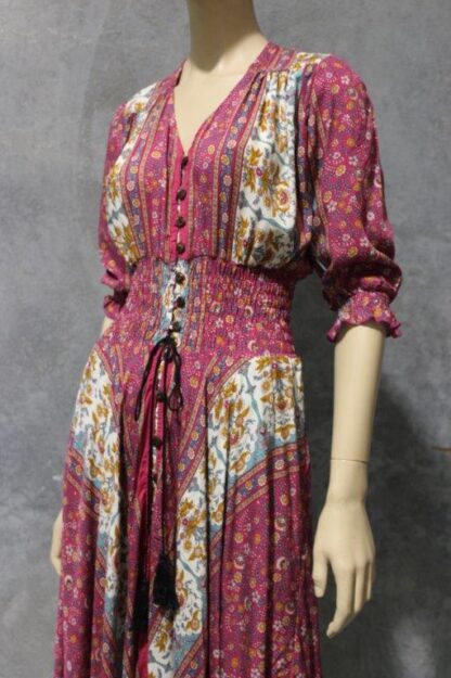 Button Thru Festival Maxi - Flower Border - Image 8