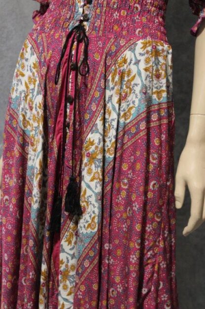 Button Thru Festival Maxi - Flower Border - Image 3