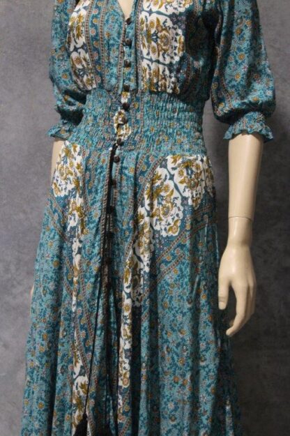 Button Thru Festival Maxi - Flower Border - Image 6