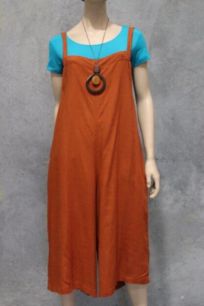 Linen Mix Wide Leg  Jumpsuit BLACK BACK SOON!