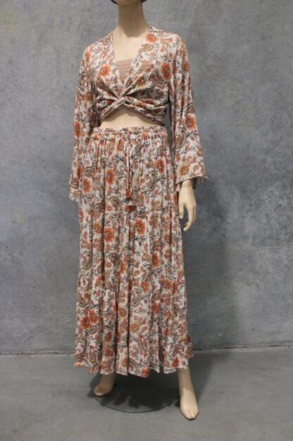 Paisley Crepe Tier Skirt- 3 COLOURS AVAIL! - Image 4