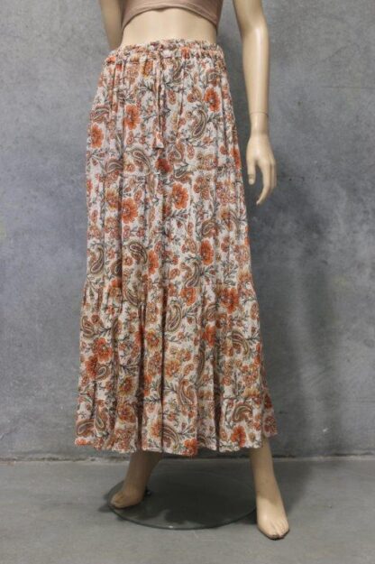 Paisley Crepe Tier Skirt- 3 COLOURS AVAIL! - Image 3