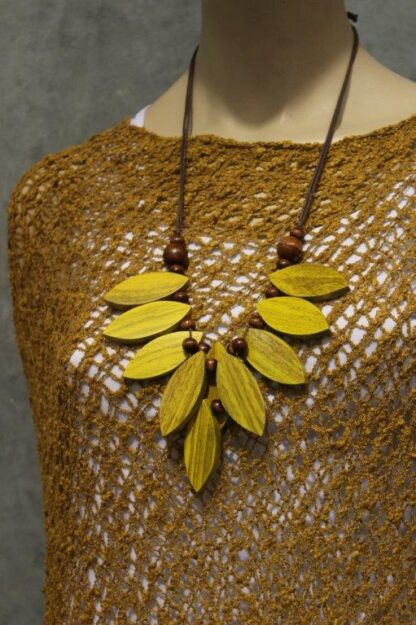 Leaf Shape Wood Necklace (NEW COLOURS!) - Image 11