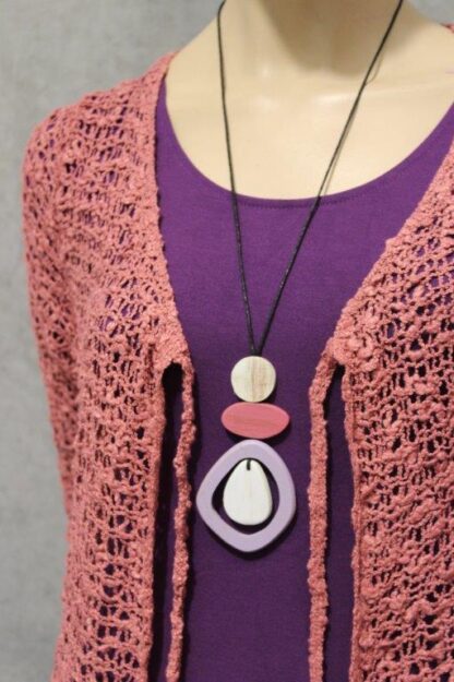 Atomic Pastel Wood Pendant