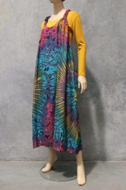 Tie Dye Scrunchie Straps LONG DRESS