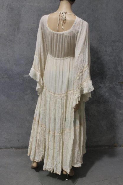 Angel Sleeve Cotton and Lace Maxi Dress - Image 5