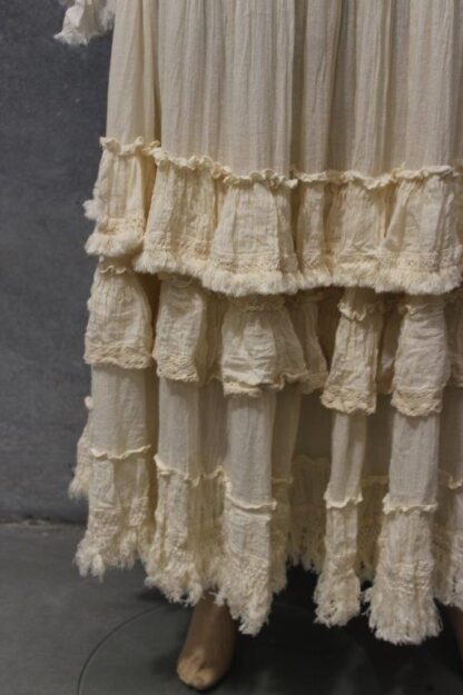 Calico Fringe and Ruffle Trim Maxi Skirt - Image 4
