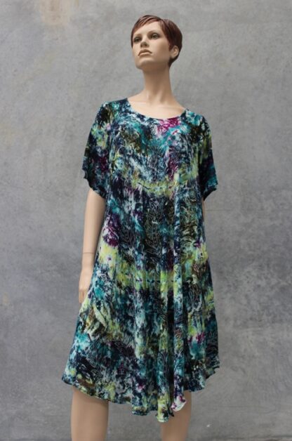 Tie Dye Painted Umbrella Dress - Capsleeves - Image 3
