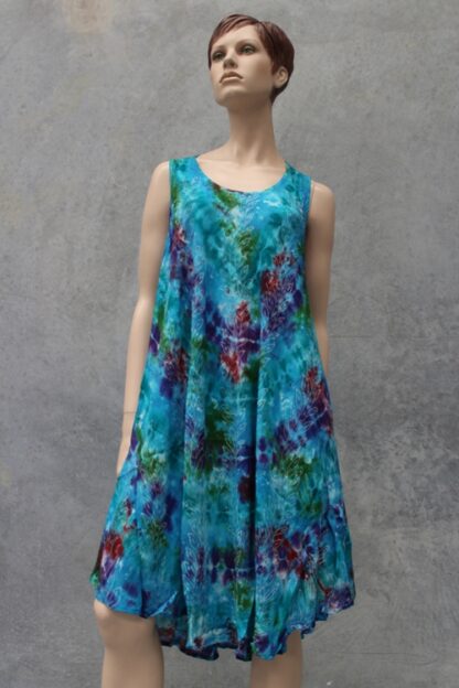 Tie Dye Umbrella Dress - Sleeveless