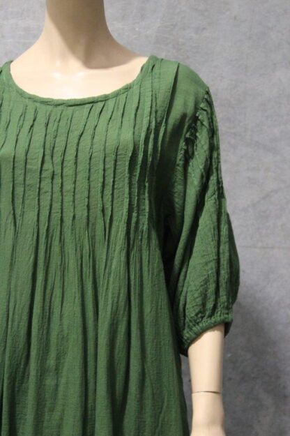 Puff Sleeve Pintucked Tunic - Image 7