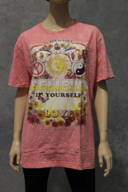 Mens/Unisex Believe in Yourself Stonewash Cotton Tee