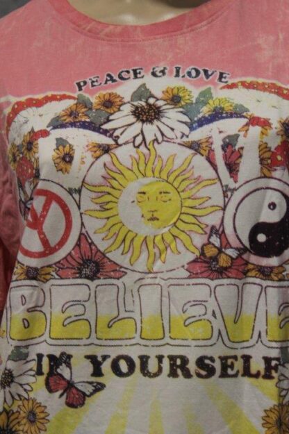 Mens/Unisex Believe in Yourself Stonewash Cotton Tee - Image 4