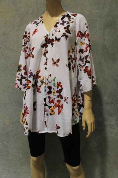 Butterfly Bias Printed Blouse