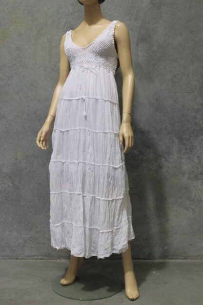 Crochet Bust Tier Midi Dress