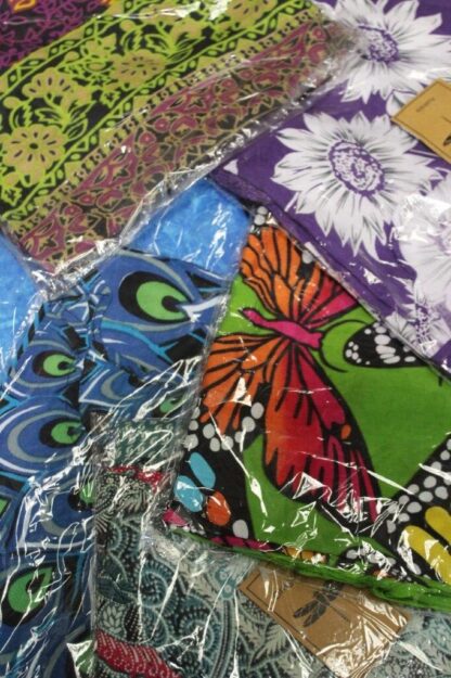 Sarong Print Holiday Poncho  SHORT- ASSORTED - Image 8