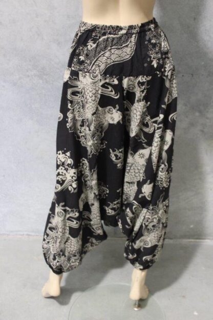 Koi Print Cotton Punjabi Pants - Image 7