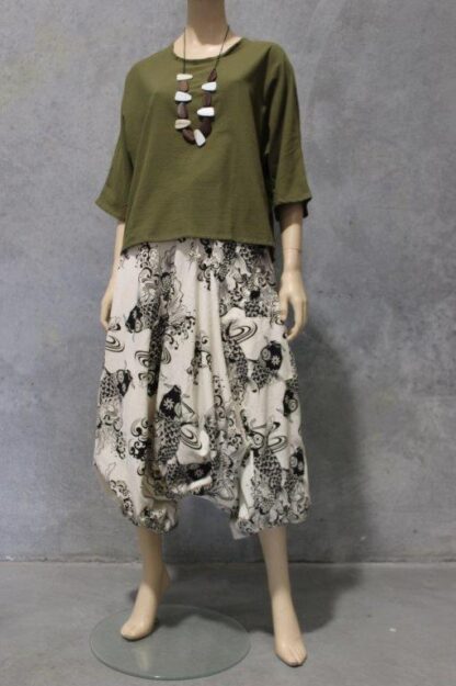 Koi Print Cotton Punjabi Pants
