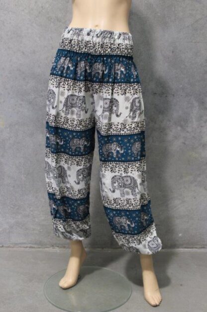 Elephant Print Shirred Harem Pant - Image 7