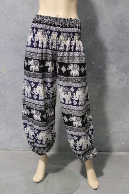 Elephant Print Shirred Harem Pant - Image 5