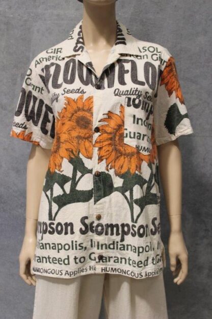 Flour Print Button Thru Cotton Shirt (3 PRINTS) - Image 5