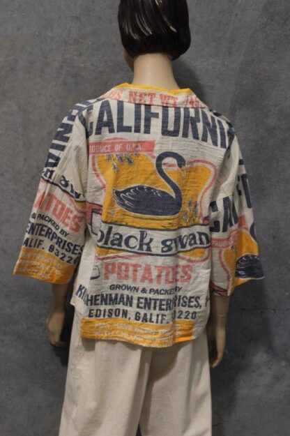Flour Print Cotton Double Breasted Jacket (SWAN) - Image 4
