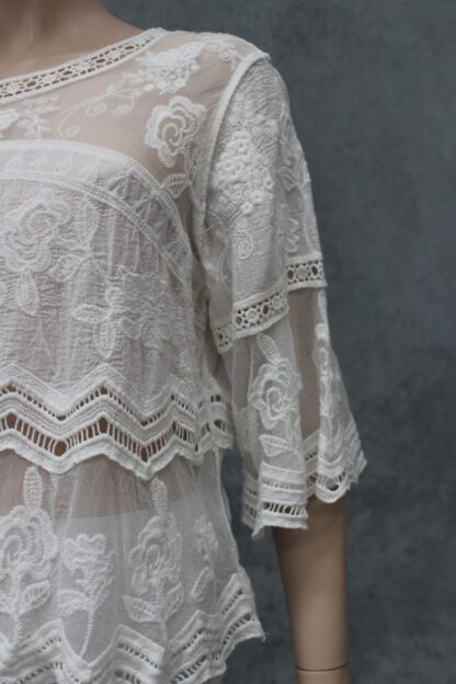 Tulle Emb Midriff Frill Top - Image 8