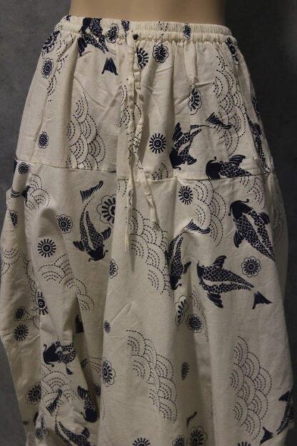 Koi Print Cotton Punjabi Pants - Image 4