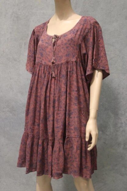 Floral Crepe Yoke Babydoll Dress (Lots of Prints) - Image 4